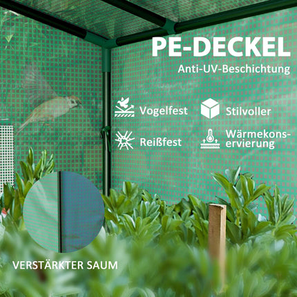 Lean-To Mini Greenhouse with UV Cover, Roll-Up Door