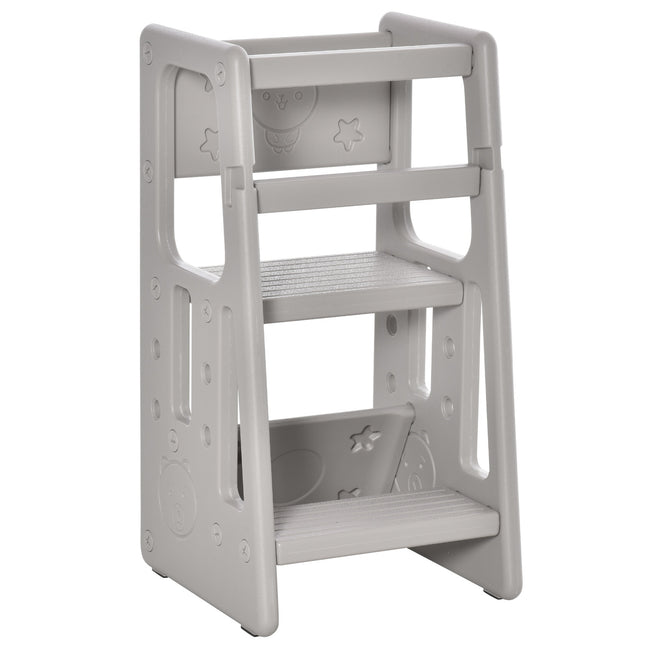 Height-adjustable Montessori Learning Tower for children