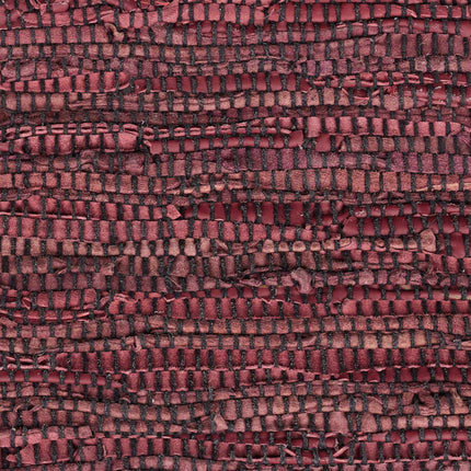 Leather & Cotton Runner Rug 60x100 cm