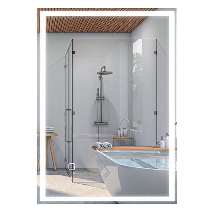 LED Bathroom mirror, 80x60cm, fog-free, Touch Switch