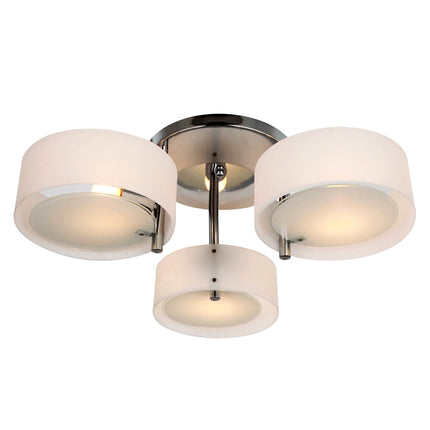 LED ceiling lamp, 3-bulb, E27 40W, warm white, Ø64cm