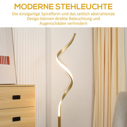 Warm white LED Spiral Floor Lamp, Waterproof, 10W