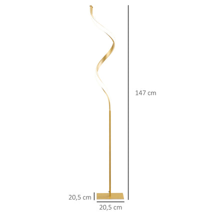 Warm white LED Spiral Floor Lamp, Waterproof, 10W