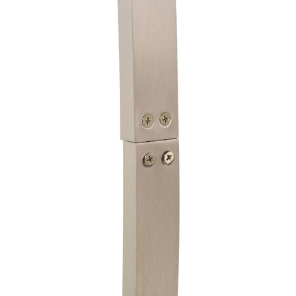 Curved LED floor lamp - warm white, aluminium, 149 cm
