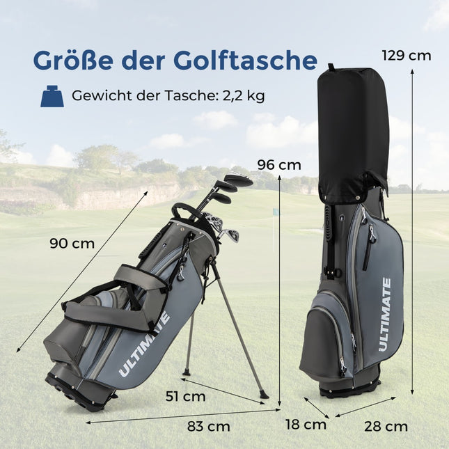 Left-Handed Men's Complete Golf Club Set with Bag