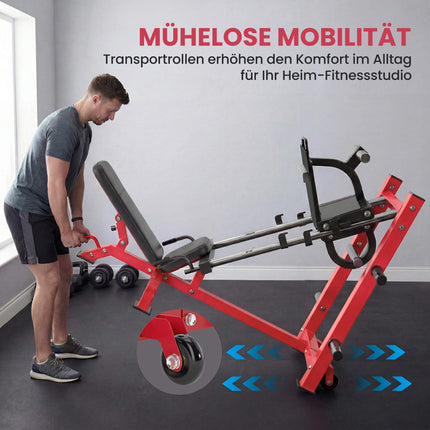Leg Press Machine – Adjustable Backrest, Steel Frame