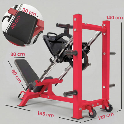Leg Press Machine – Adjustable Backrest, Steel Frame