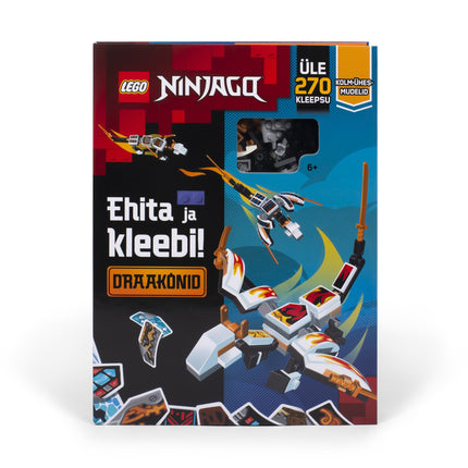 Lego Ninjago Activity Book "Build And Stick: Dragons" (In Estonian Lang.)