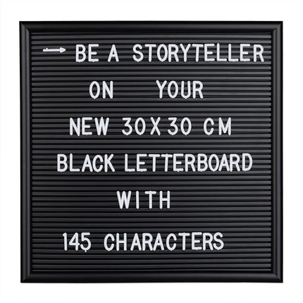 Letter Board 30x30 cm – 145 Characters, Framed
