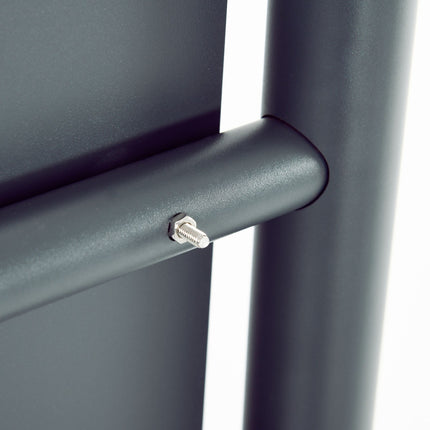 Letterbox with rack, magazine compartment & window, steel
