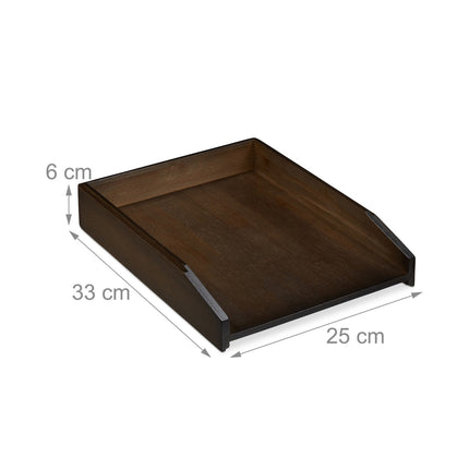 Letterbox bamboo dark brown