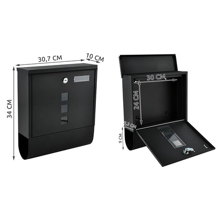 Letter box - black