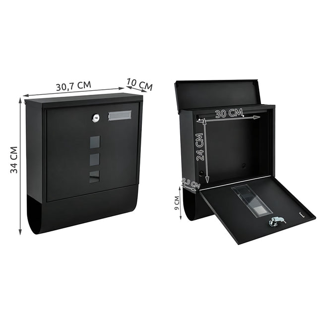 Letter box - black