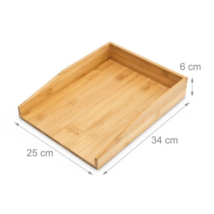 Letter box in bamboo 33 x 25 x 6 cm