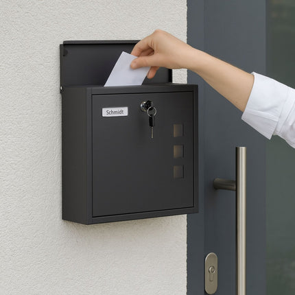 Letterbox with Viewing Window – Wall-Mounted, Iron, C4 Slot