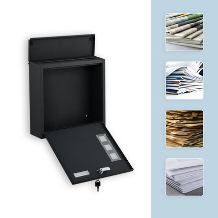 Letterbox with Viewing Window – Wall-Mounted, Iron, C4 Slot