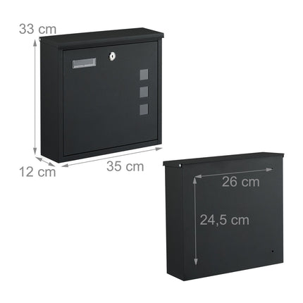 Letterbox with Viewing Window – Wall-Mounted, Iron, C4 Slot