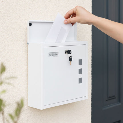 Letterbox with Viewing Window – Wall-Mounted, Iron, C4 Slot
