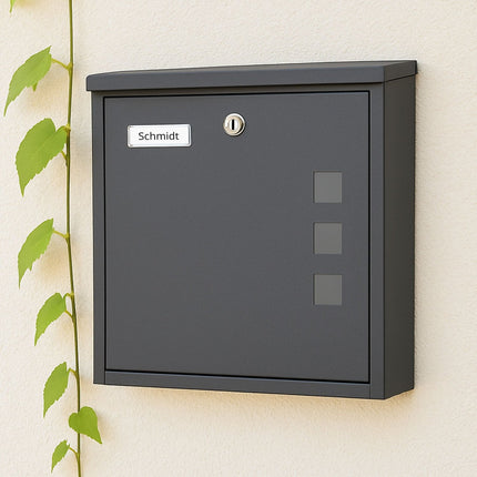 Letterbox with Viewing Window – Wall-Mounted, Iron, C4 Slot