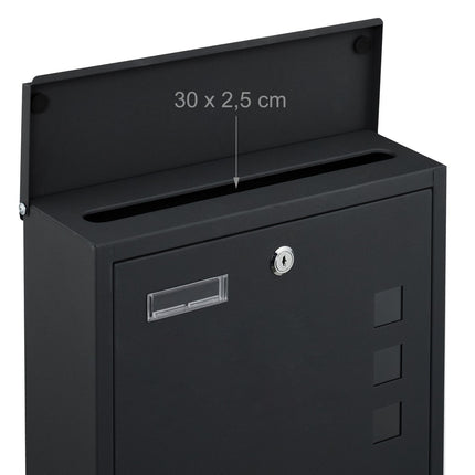 Letterbox with Viewing Window – Wall-Mounted, Iron, C4 Slot