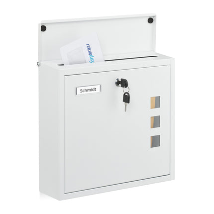 Letterbox with Viewing Window – Wall-Mounted, Iron, C4 Slot