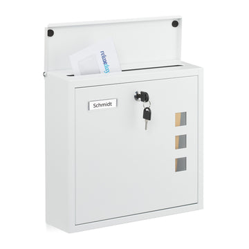 Letterbox with Viewing Window – Wall-Mounted, Iron, C4 Slot