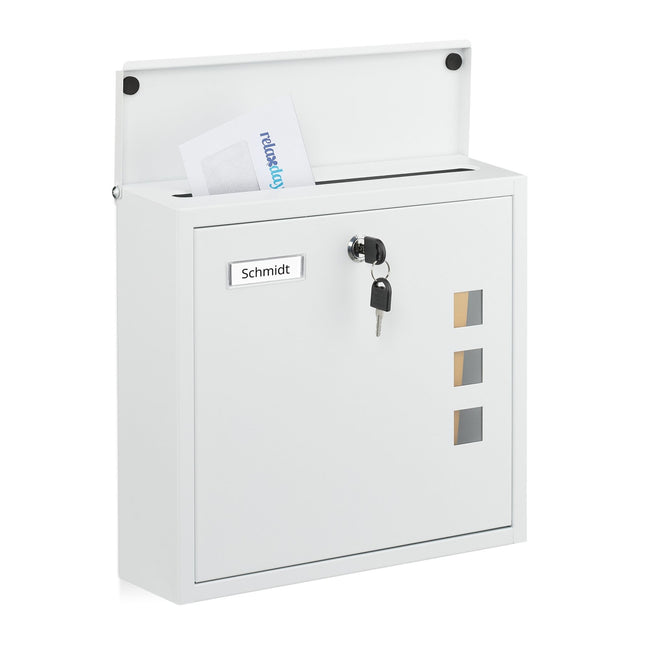 Letterbox with Viewing Window – Wall-Mounted, Iron, C4 Slot