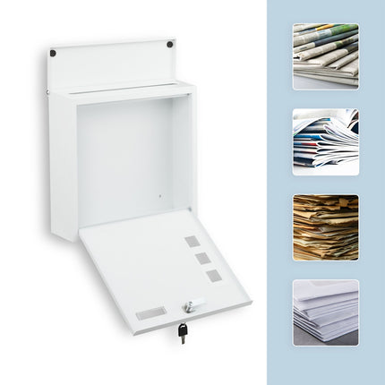 Letterbox with Viewing Window – Wall-Mounted, Iron, C4 Slot