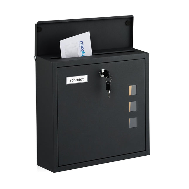 Letterbox with Viewing Window – Wall-Mounted, Iron, C4 Slot