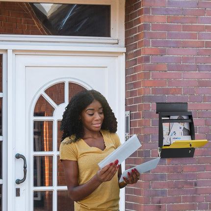 Letterbox with newspaper holder
