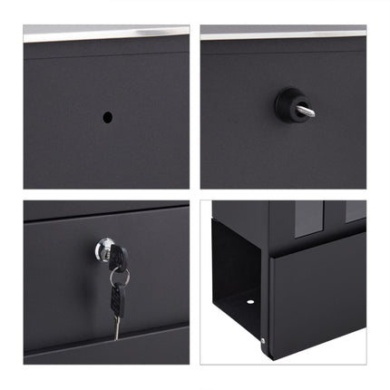 Letterbox with newspaper holder