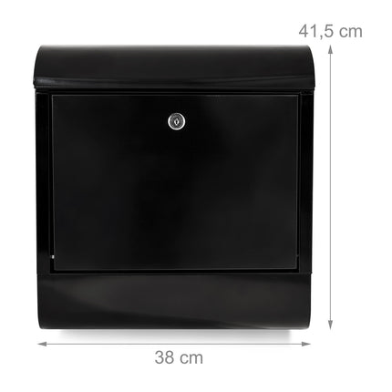 Letterbox with newspaper holder