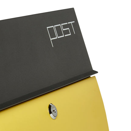 Letterbox with newspaper holder