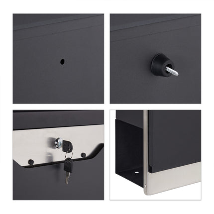Letterbox with newspaper holder