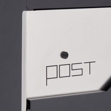 Letterbox with newspaper holder