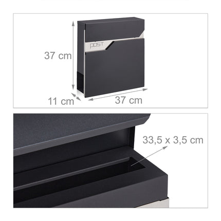 Letterbox with newspaper holder