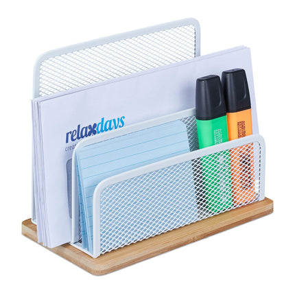 Letter holder Metal &amp; Bamboo