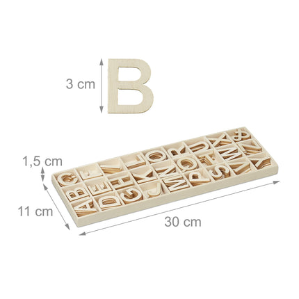 Letter set in wood 162 pcs.