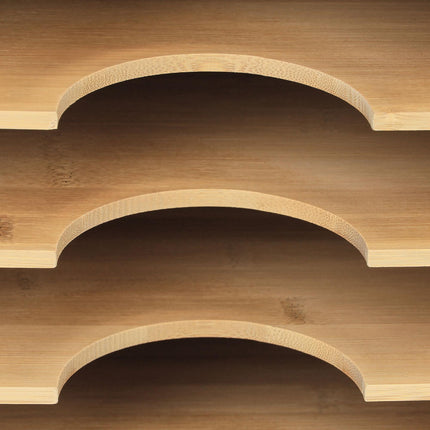 Letter tray in bamboo with 5 compartments