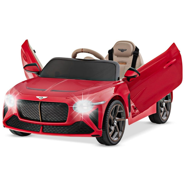 Licensed Bentley Bacalar children's vehicle with remote control & scissor doors & suspension red