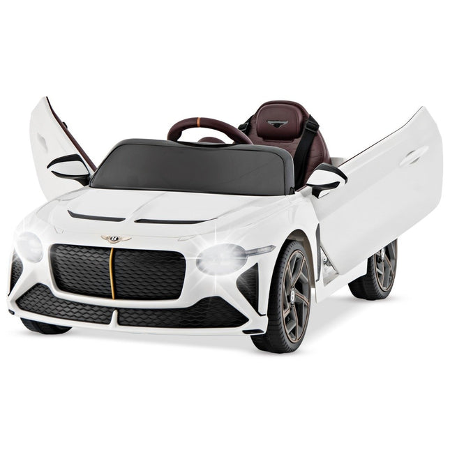 Licensed Bentley Bacalar children's vehicle with remote control & scissor doors & suspension white