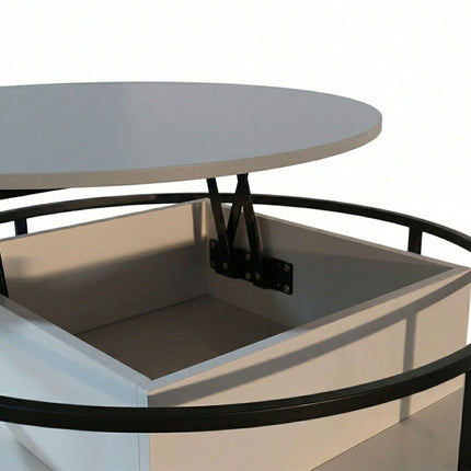Lift-Top Coffee Table – Height-Adjustable Hidden Storage