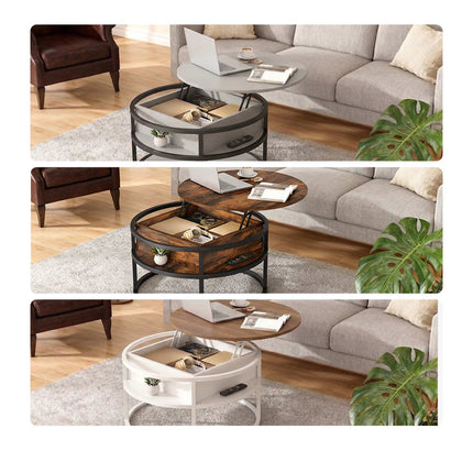 Lift-Top Coffee Table – Height-Adjustable Hidden Storage
