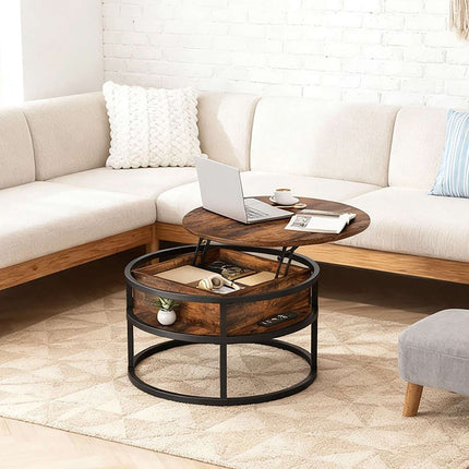 Lift-Top Coffee Table, Height-Adjustable Storage