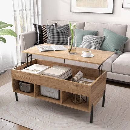 Lift-Top Coffee Table, Pneumatic Lift, Hidden Storage