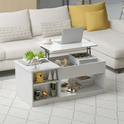 Lift-Top Coffee Table With Storage, Pneumatic Gas Lift