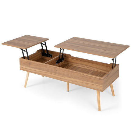 Lift-Top Coffee Table with Storage, 120x49x42 cm, Brown
