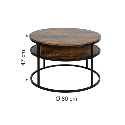 Lift-Top Coffee Table with Storage, Black Industrial Design