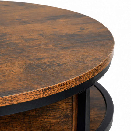 Lift-Top Coffee Table with Storage, Black Industrial Design