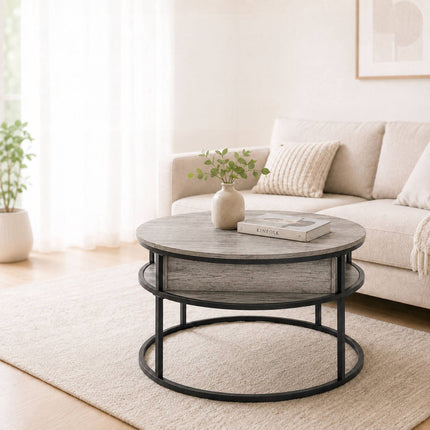 Lift-Top Coffee Table with Storage, Wood-Effect Finish